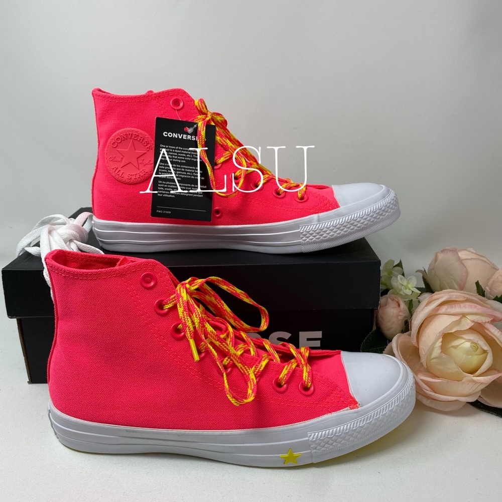 Converse Ctas Canvas High Top Racer Pink W - Picture 1 of 8